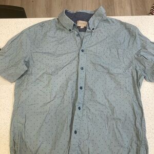 Jachs Men's Light Blue Casual Button Down Shirt